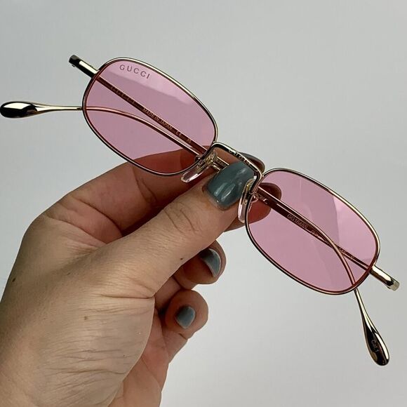NEW Gucci Sunglasses GG1648S 005 Gold Pink Unisex Authentic - Picture 10 of 13